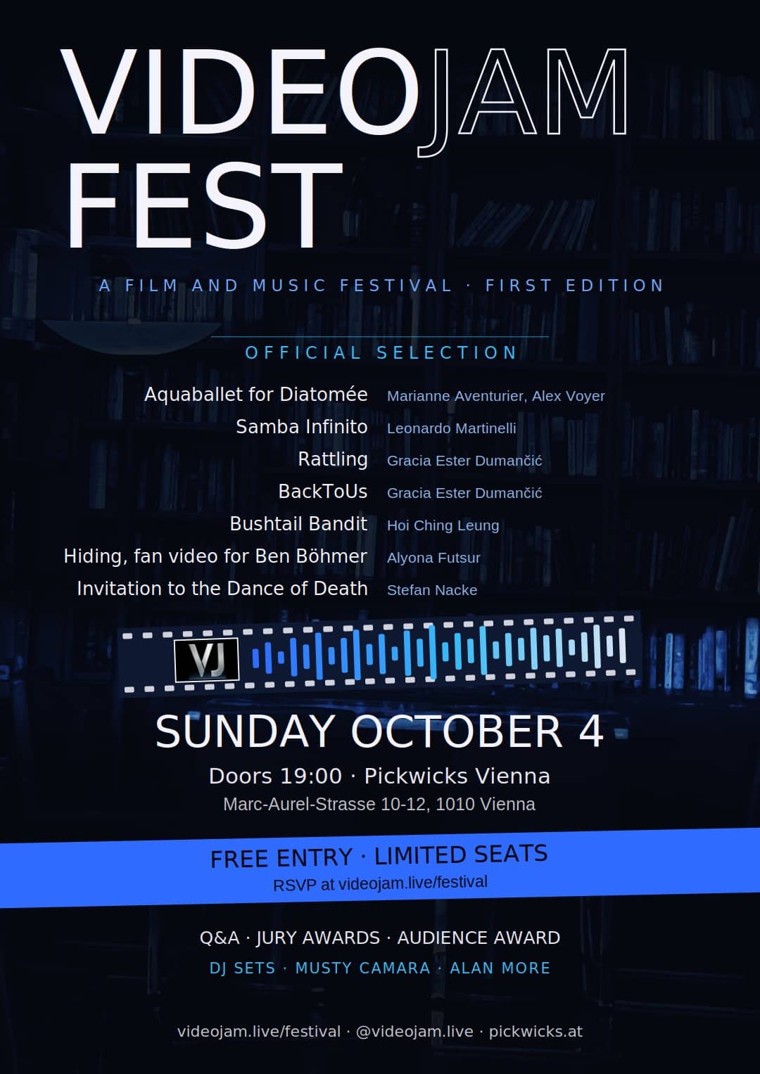 Videojam Fest Official Selection, Sunday 4 October, Pickwicks Vienna